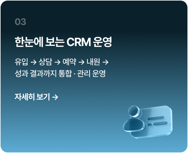 한눈에 보는
CRM 운영